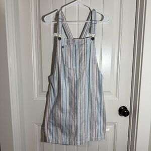 Striped Overall Dress
